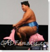 Sumo Riding Pink Scooter