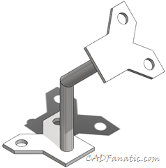 Leg Brace Weldment Utilizing A Derived Sketch