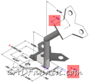 Showing Linked Values of Bracket Thicknesses