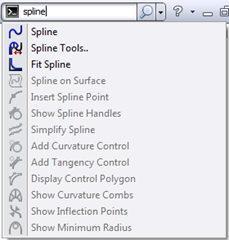 SolidWorks Search Commands